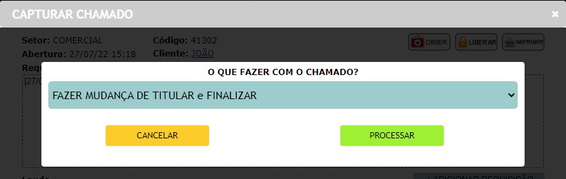 Fazer mudança de titular no ISPFY.