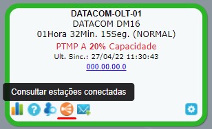 Consultar estações conectadas de uma OLT no ISPFY.