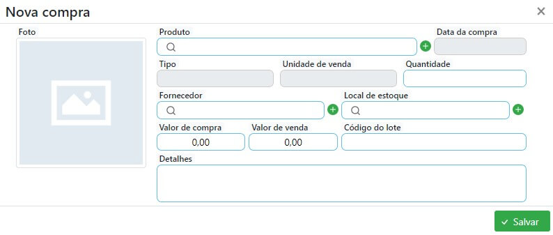 Registrar compra de produtos no ISPFY.