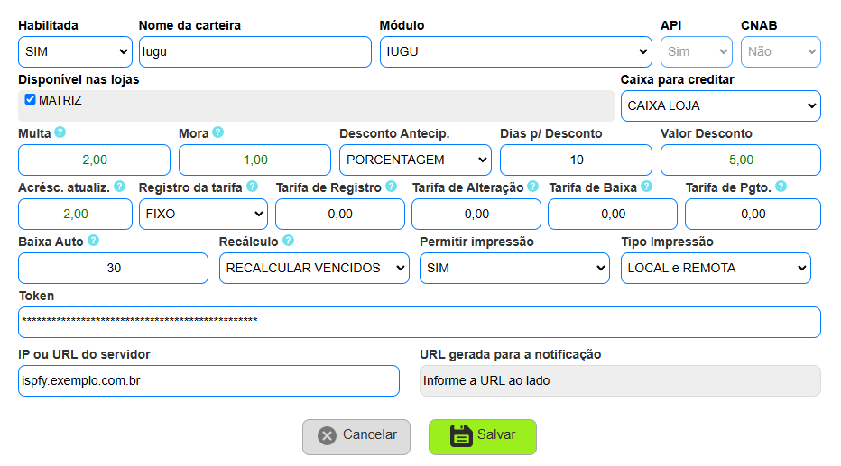 Integrando banco Iugu para cobranças no ISPFY.