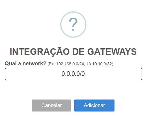 Adicionar a network no ISPFY.