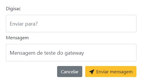 Testar gateway de mensagem Digisac.