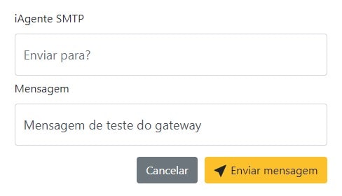 Enviar mensegem de teste.