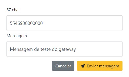 Testar gateway SZ.chat