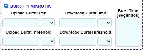 Burst para Mikrotik.